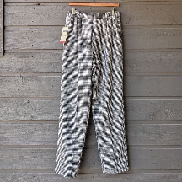 VTG 80s NWT Prophecy by Sag Harbor Wool Houndstooth High Rise Taper Leg Pants 14 - Picture 4 of 9